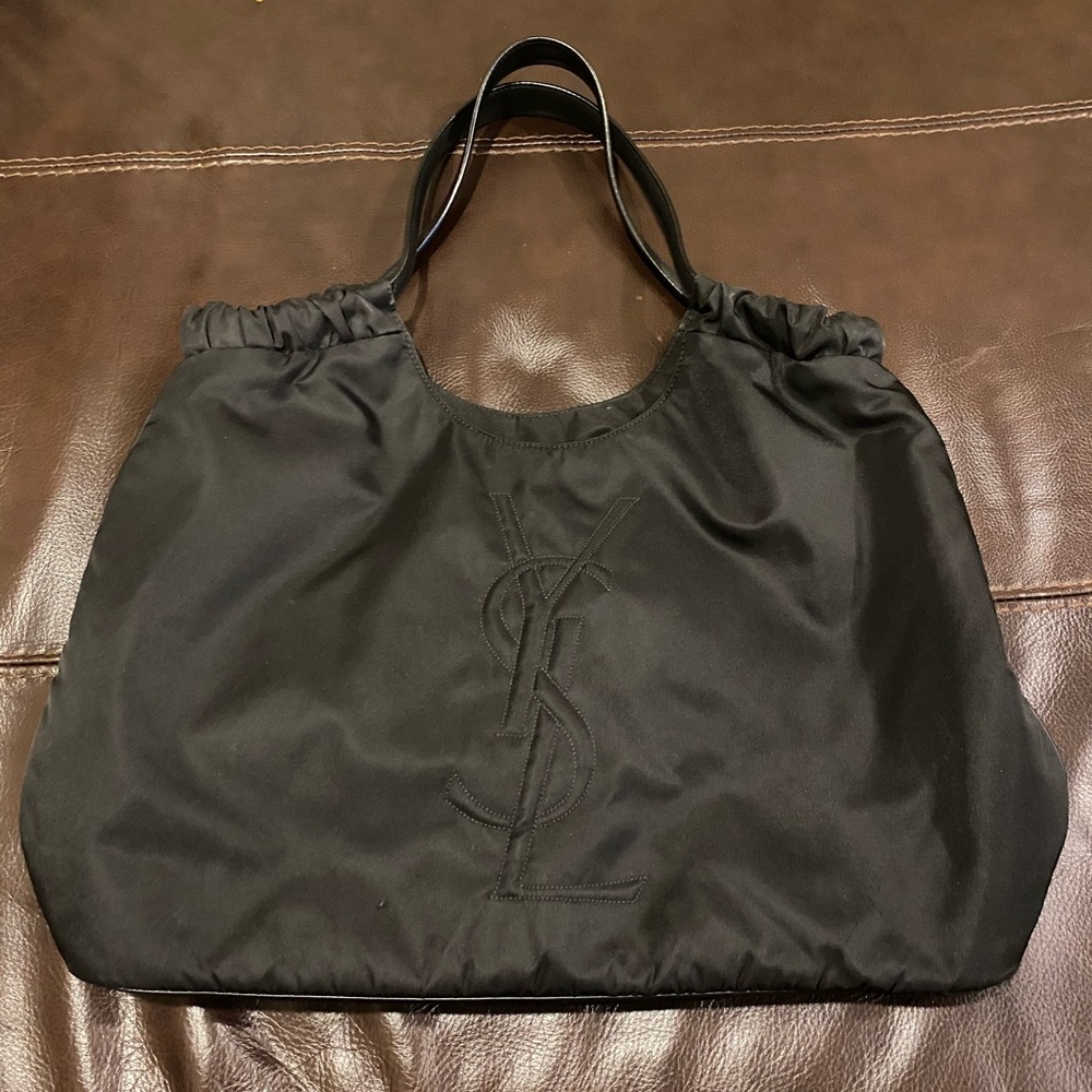 YSL Belle Du Jour RARE NYLON Tote - Picture 1 of 16